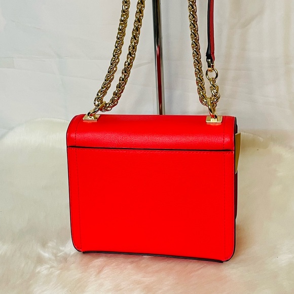 NWT Michael Kors Sonia SM SQR Shoulder Crossbody Bag Coral Reef - Picture 10 of 15